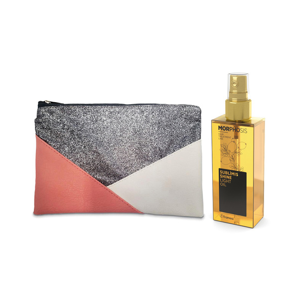 Lehký arganový olej SUBLIMIS SHINE LIGHT 125 ml + dárek kosmetická taštička Framesi Pochette